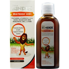 تصویر شربت مولتی کد جویس حجم 200 میلی لیتر فیشر کیندر Fisher Kinder Multicode Juice Syrup 200 ml