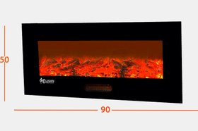 تصویر شومینه برقی الیسان سایز50*90 باهیتر تک رنگ - گرمایشی fireplace elisan 90