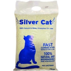 تصویر خاک گربه سیلور کت (Silver Cat) مدل 8445 وزن 7 کیلوگرم ۷۰۰۰ گرم سیلور کت گربه