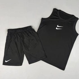 تصویر ست رکابی (تاپ) و شلوارک حلقه ای بدنسازی | ورزشی مدل NIKE20 