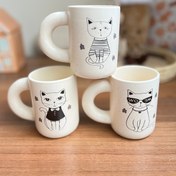 تصویر ماگ سرامیکی طرح پیشی - پيشي پاپيوني 