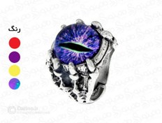 تصویر انگشتر مردانه طرح چشم اژدها 