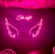 تصویر تابلو نئون طرح بال فرشته + ساخت اختصاصی 