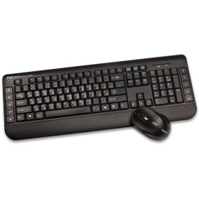 تصویر کیبورد و ماوس بی سیم هترون مدل HKCW140 با حروف فارسی Hatron HKCW140 Wireless Keyboard And Mouse With Persian Letters