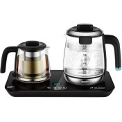 تصویر چای ساز مایر مدل MR1546 ظرفیت ۱.۷ لیتر با کتری پیرکس 