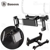 تصویر نگهدارنده آیفون و آيپد برای صندلی عقب خودرو بیسوس مدل Back Seat Baseus Backseat Headrest Rotating Car Mount Holder SUHZ-01