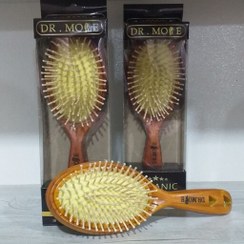 تصویر برس چوبی دکتر مور | برس طبیعی چوبی اصل برای مو و پوست 