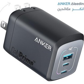 تصویر شارژر دیواری 67 وات انکر مدل A2669 دوپین Anker A2669 Prime 67W USB C Charger, Anker GaN 3-Port 2Pin