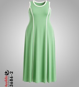 تصویر پیراهن راحتی سایز بزرگ زنانه کد 3686 