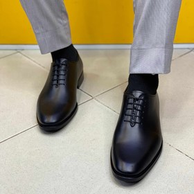 تصویر کفش چرم اکسفورد Oxford derby shoes