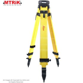 تصویر سه پایه چوبی دو قفله لایکا مدل GST101 Leica dual lock wooden tripod, model GST101