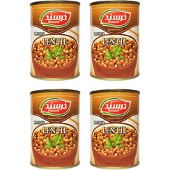 تصویر کنسرو عدسی خرسند - 370 گرم بسته 4 عددی کنسرو عدسی خرسند - 370 گرم بسته 4 عددی