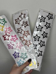 تصویر بسته گیره مو دخترانه طرح ستاره - پک 