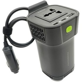 تصویر اینورتر 150 وات پاورولوژی POWEROLOGY 150W CUP HOLDER POWER INVERTER 