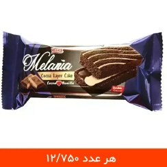 تصویر کیک ویک لایه ای وانیل نوتلا 60 گرمی - 36 عددی 