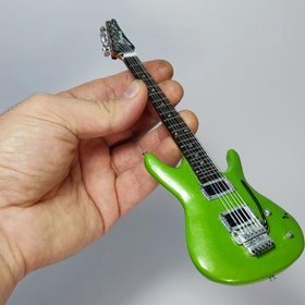 تصویر گیتار الکتریک چوبی مدل ibanez-sj (مینیاتوری رومیزی دکوری) سبز روشن 