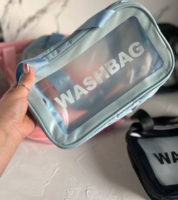 تصویر کیف واش بگ آرایشی و بهداشتی دو زیپ رنگ Original BLUE WASH BAG