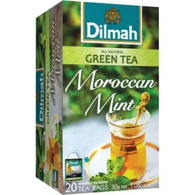 تصویر چای سبز کیسه ای دیلمه Dilmah با طعم نعنا مراکشی بسته 20 عددی 