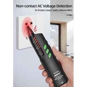 تصویر تستر کابل شبکه و ردیاب ولتاژ مستک مدل WT-58DL Network cable tester and Mestek voltage detector model WT-58DL