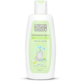 تصویر شامپو سر و بدن نوزاد مامابیبی 200 میل|Mama Baby Baby Hair And Body Shampoo Contains Wheat Germ Oil 