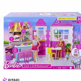 تصویر عروسک باربی در رستوران مدل Barbie's Restaurant Playset With 30+ Pieces - زمان ارسال 15 تا 20 روز کاری 