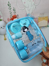 تصویر پک آرایشی ۷ تکه دختر - آبی 