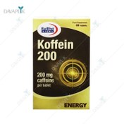 تصویر قرص کافئین یوروویتال ۲۰۰ میلی گرم بسته ۶۰ عددی 