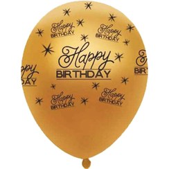 تصویر بادکنک کروم ۱۲ اینچ هپی نوشته دار 