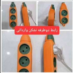 تصویر چند راهی برق صنعتی نشکن دو طرفه 6 خانه 