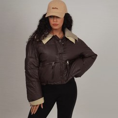 تصویر کاپشن یقه بافت 