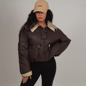 تصویر کاپشن یقه بافت 