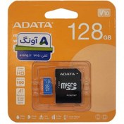 تصویر کارت حافظه ADATA 128G کلاس 10 سرعت 100MB همراه با آداپتور 
