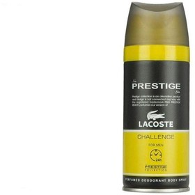 تصویر اسپری بدن مردانه Lacoste Challenge حجم 150میل پرستیژ ا Prestige Lacoste Challenge Body Spray For Men 150ml Prestige Lacoste Challenge Body Spray For Men 150ml