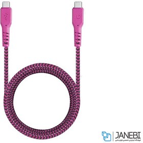 تصویر کابل شارژ سریع و انتقال داده تایپ سی انرژیا Energea Fibratough Cable Type-C to Type-C Fast Charge 1.5M 