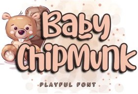 تصویر فونت دست نویس انگلیسی Baby Chipmunk 