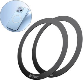 تصویر پک دو عددی حلقه مگ سیف موبایل بیسوس مدل Halo Series Baseus Halo Series magnetic ring PCCH000001