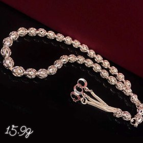 تصویر تسبیح نقره مردانه مدل توپی کد SMT1 