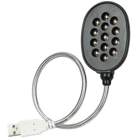 تصویر چراغ مطالعه با 13 عدد LED وپورت USB Reading light with 13 LEDs and USB port