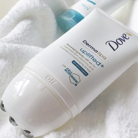 تصویر سرم مرطوب کننده و ماساژ بدن رولی داو Dove Derma Spa Uplifted+ Massaging body roll-on