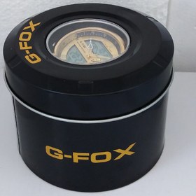 تصویر ساعت بندفلزی مردانه اورجینال جوفاکس دو زمانه جی فوکس ضدآب رنگ ثابت JOEFOX کرنومتر چراغدار ساعت طلایی ا JOEFOX JOEFOX