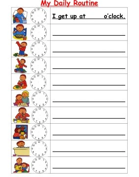 Daily Routine Structuring Hand Out خرید و قیمت دانلود کتاب My Daily routine (handout) | ترب