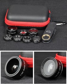 تصویر لنز کلیپسی موبایل ایبولو IBOOLO 8-in-1 Lens Kit iboolo