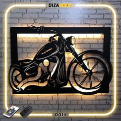 تصویر تابلو بک لایت طرح موتورسیکلت هارلی دیویدسون دیزانور کد D014 