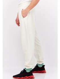 تصویر شلوار اسلش مردانه با فیت معمولی و گلدوزی، سفید/سبز برند esprit Men Regular Fit Embroidered Sweatpants, White/Green