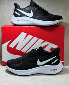 تصویر کتانی نایک ایرزوم گاید مشکی سفید NIKE AIR ZOOM 