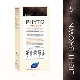تصویر رنگ مو قهوه ای روشن فیتو شماره 5 ا Phyto color 5 Light Brown Phyto color 5 Light Brown