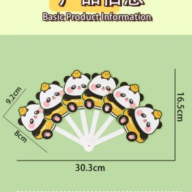 تصویر بادبزن تاشو طرح پاندا 