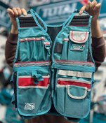 تصویر جعبه ابزار توتال مدل TTVT16025 با ۱۷ عدد محفظه برزنتی 