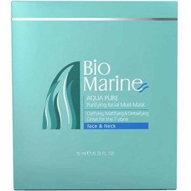 تصویر ماسک سه عددی صورت حاوی کائولن بایومارین Bio Marine حجم 15 میل 