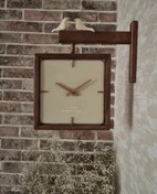 تصویر ساعت دیواری پایه دار سایز ۳۰ کرم 